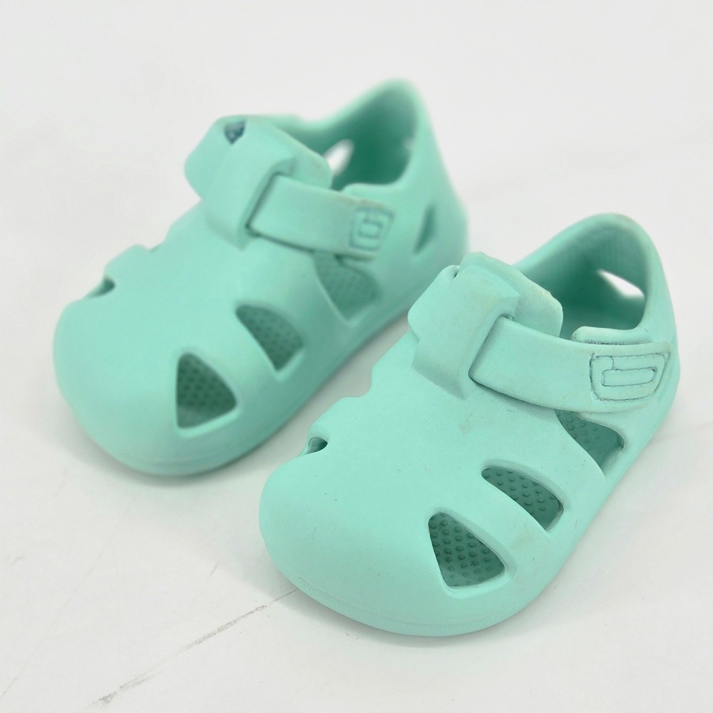Ten Little Kids Splash Sandals Green Water Friendly Closed Toe Shoes 4 Toddler